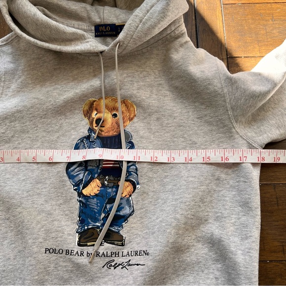 Polo Ralph Lauren Polo Bear Fleece Hoodie Gray size S - Picture 6 of 7